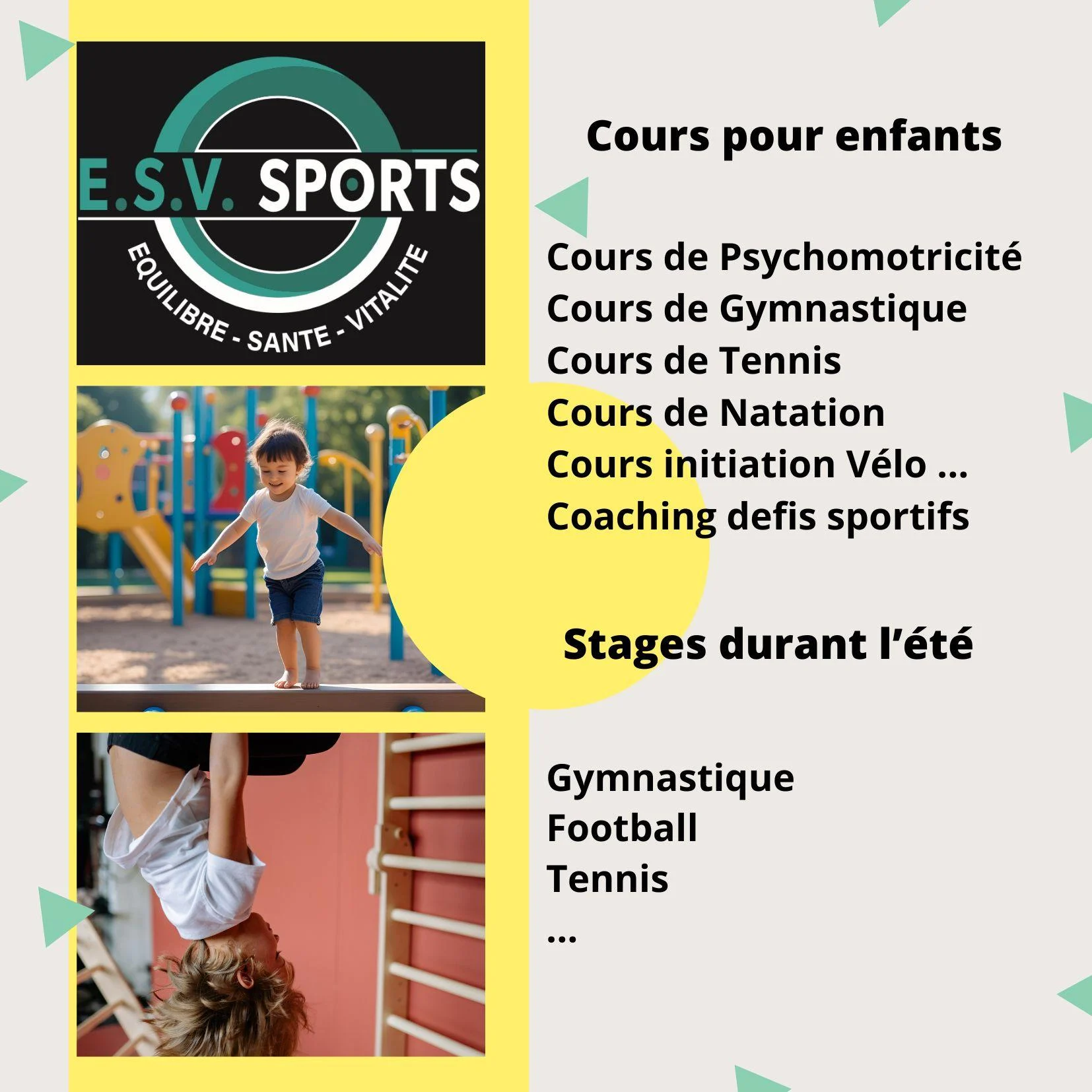 Cours enfants esv sports